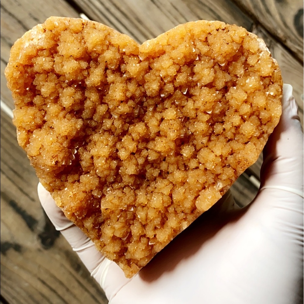 ❌SOLD❌Orange Calcite Heart🧡